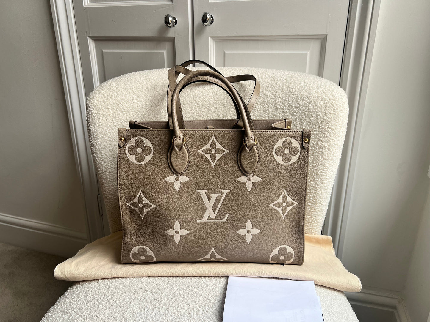 Louis Vuitton On the Go MM Bicolour Empreinte (RRP £2,610)