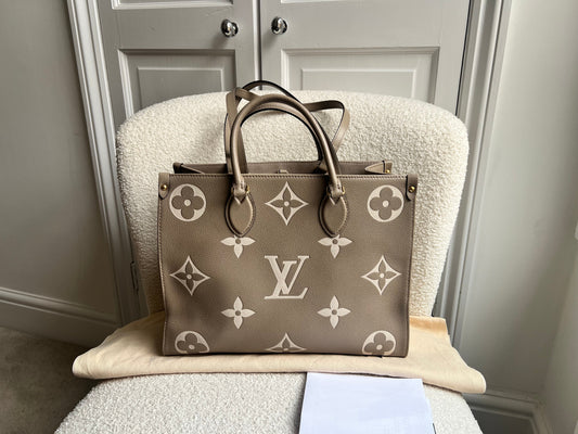 Louis Vuitton On the Go MM Bicolour Empreinte (RRP £2,610)