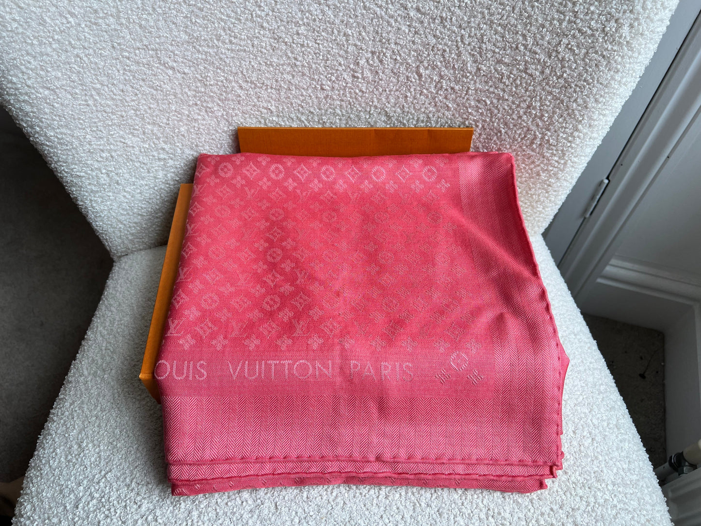 Louis Vuitton Pink Monogram Shawl