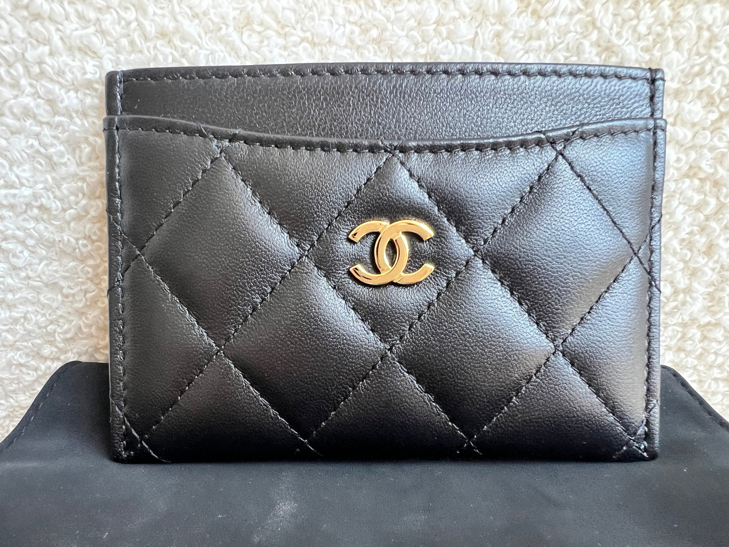 Chanel Black Lambskin Card Holder with Gold Hardware (RRP £420)