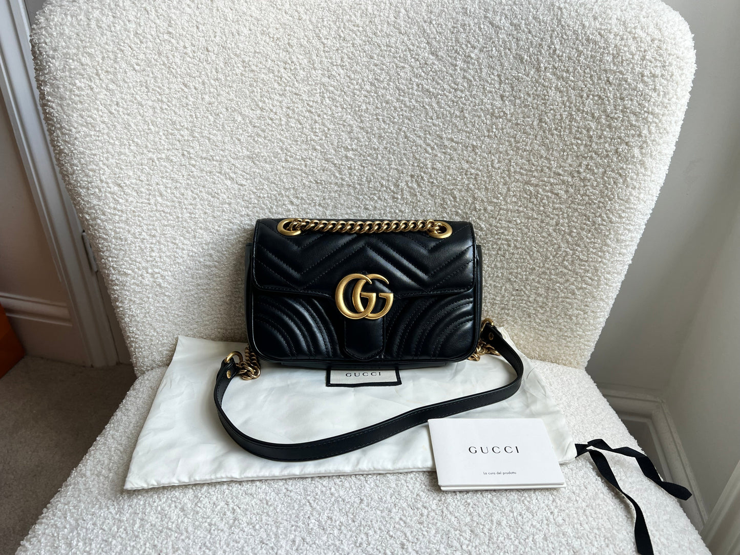 Gucci GG Black Marmont Mini Shoulder Bag (RRP £1,890)
