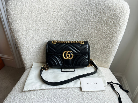 Gucci GG Black Marmont Mini Shoulder Bag (RRP £1,890)