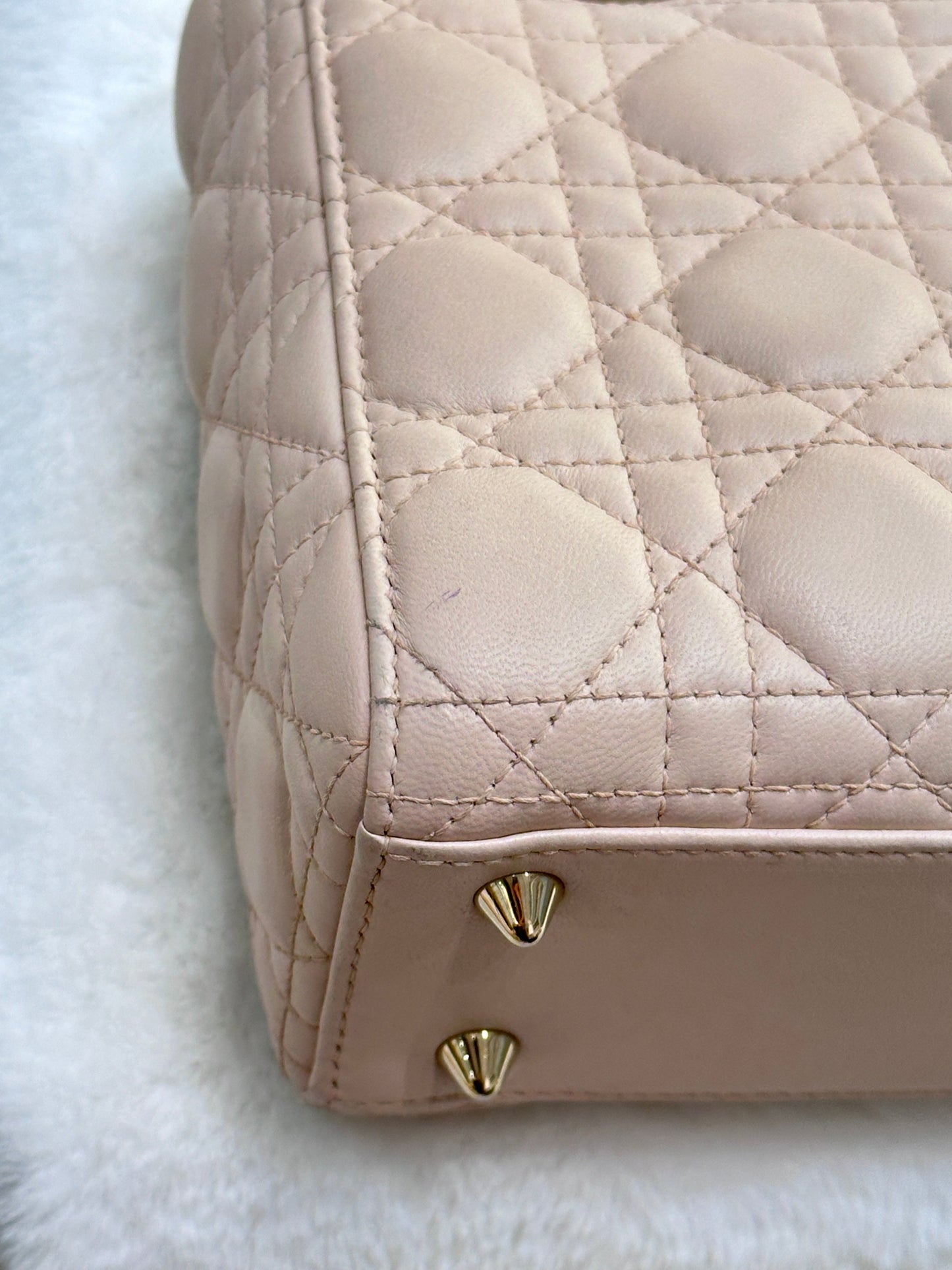 Small Lady Dior My ABC Dior Cannage Lambskin Pink