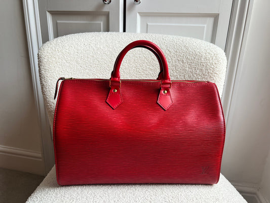 Louis Vuitton Speedy 35 Red Epi
