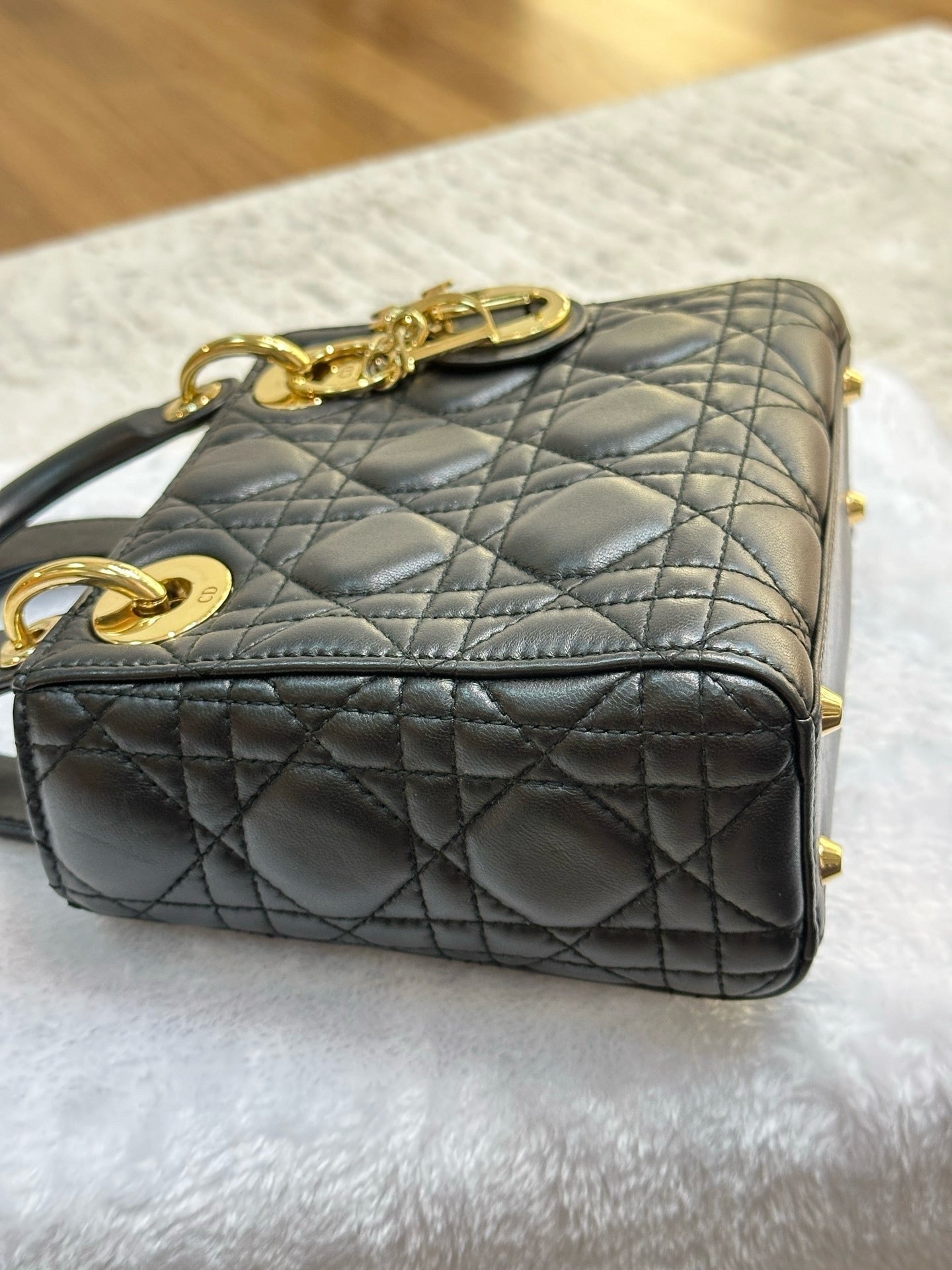 Christian Dior Mini Lambskin Cannage Lady Dior Black