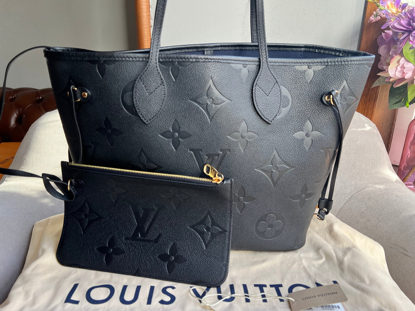 Louis Vuitton Neverfull MM Black Empreinte (RRP £1,940)