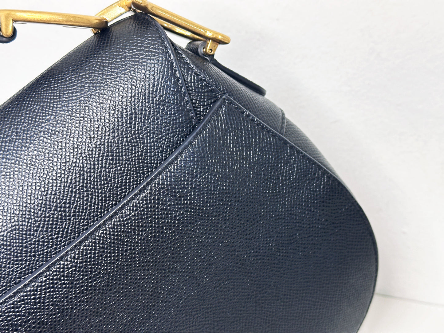 Christian Dior Saddle Bag with Strap Golden Saddle Black Calfskin 2022 year