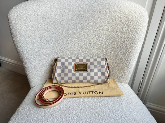 Louis Vuitton Eva Clutch Damier Azur