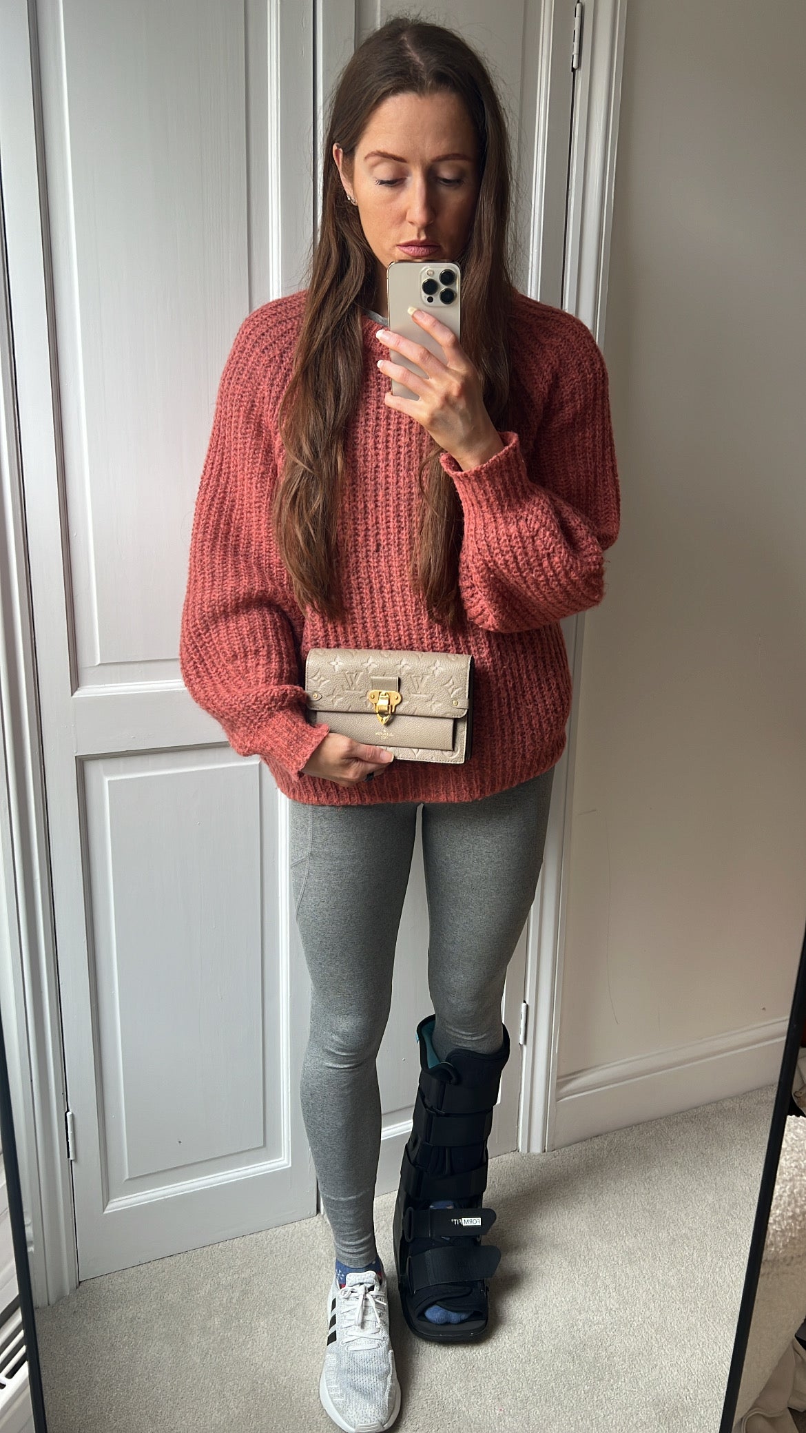 Louis Vuitton Grey Empreinte Vavin Chain Wallet (RRP £1410)