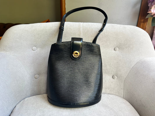 Louis Vuitton Vintage Black Epi Leather Cluny