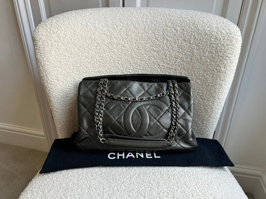 Chanel Bronze Caviar Tote Shoulder Bag