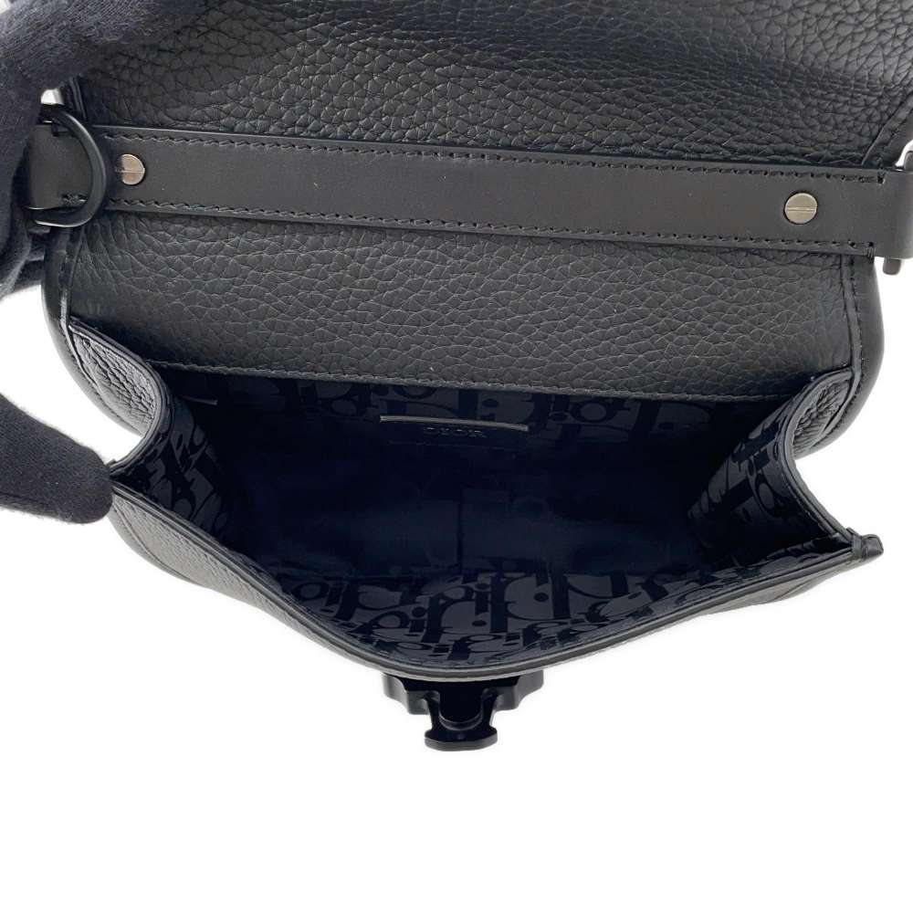 Dior Gallop Shoulder Bag Black 1ADPO033LAC Leather