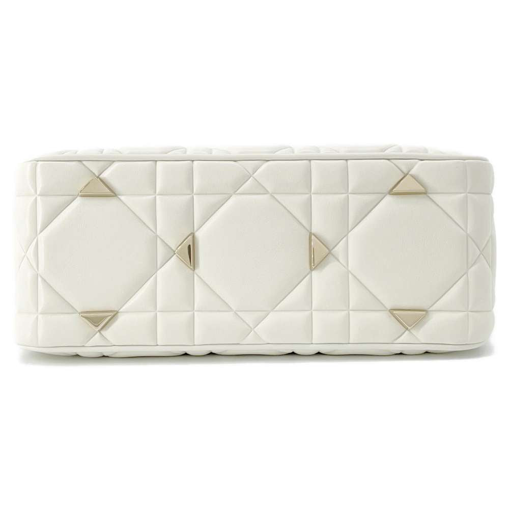 Dior Lady 95.22 2WAY Handbag White M0699OVJX Leather Size Medium