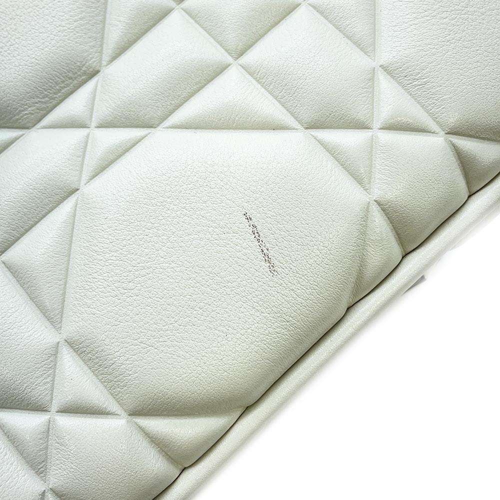 Dior Lady 95.22 2WAY Handbag White M0699OVJX Leather Size Medium