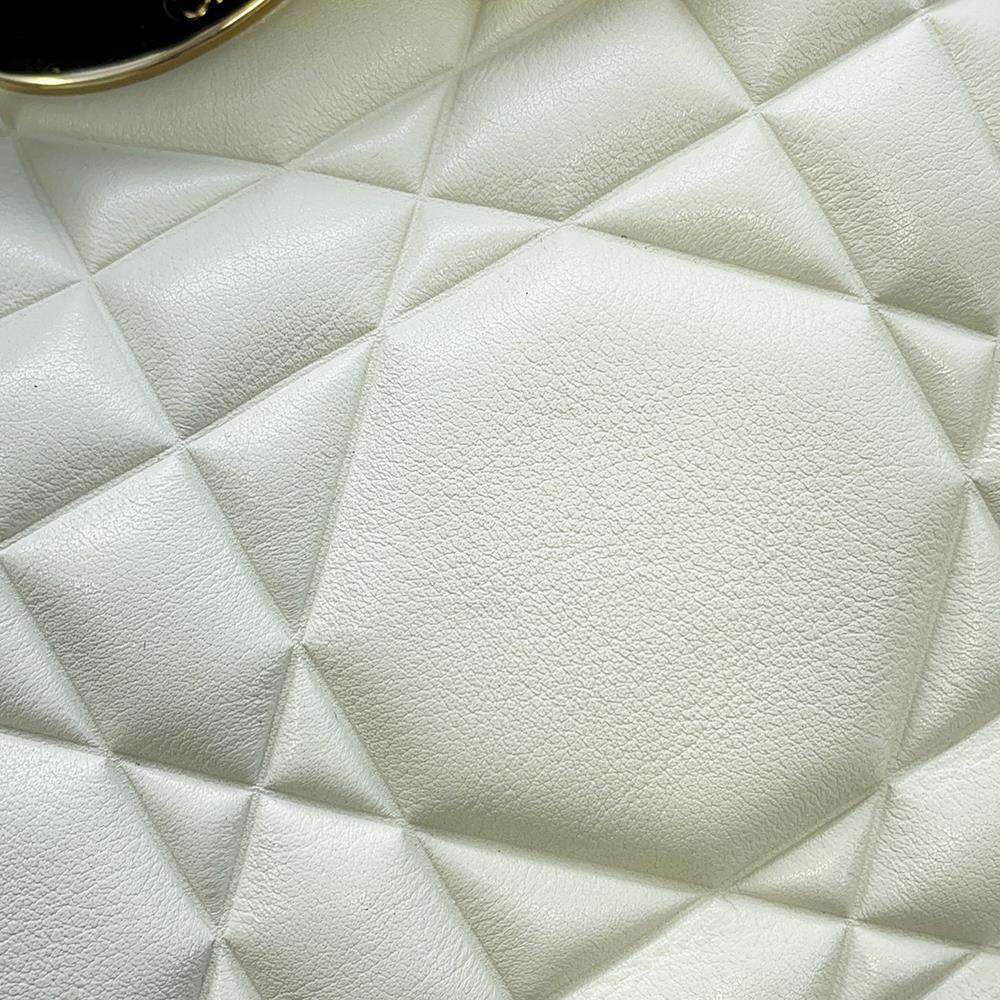 Dior Lady 95.22 2WAY Handbag White M0699OVJX Leather Size Medium