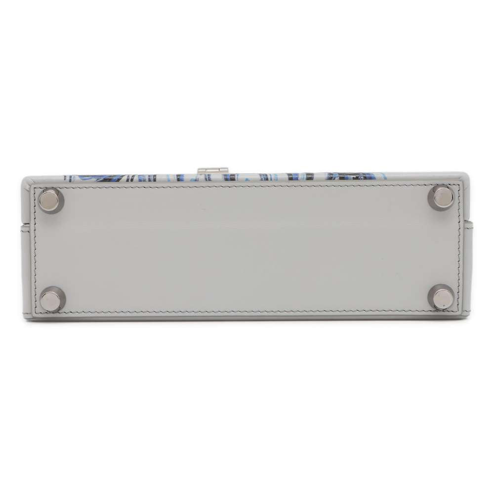 Dior 2WAY Lock Bag Kenny Scharf Collaboration Gray/Blue Leather