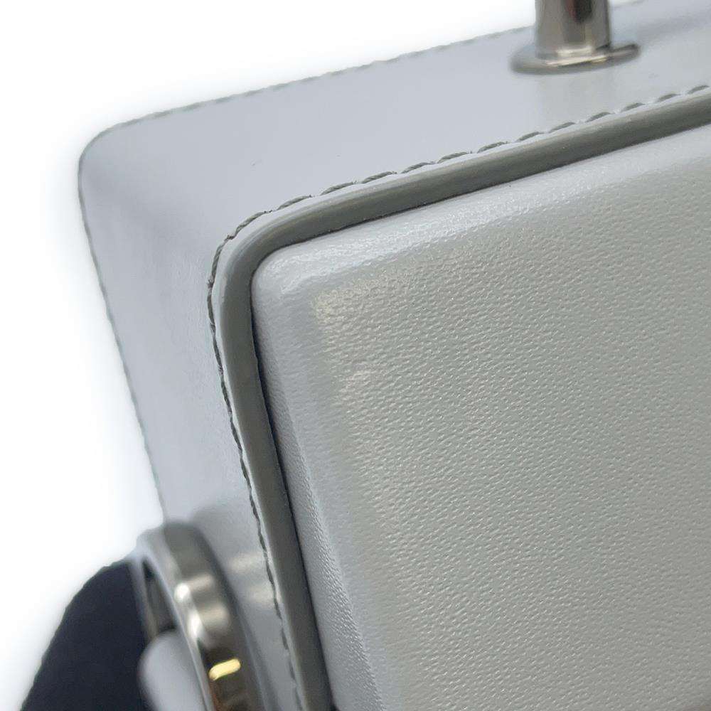 Dior 2WAY Lock Bag Kenny Scharf Collaboration Gray/Blue Leather