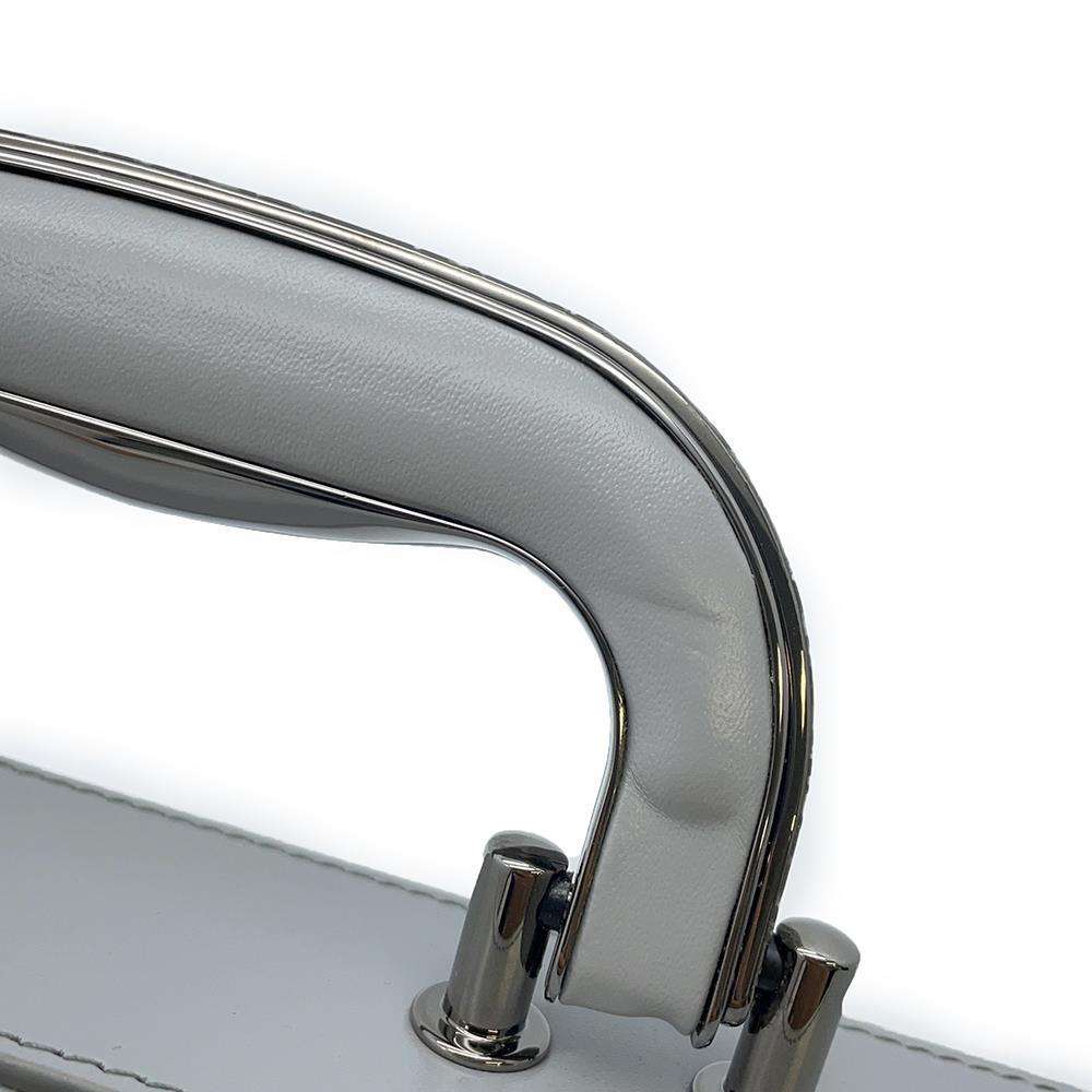 Dior 2WAY Lock Bag Kenny Scharf Collaboration Gray/Blue Leather