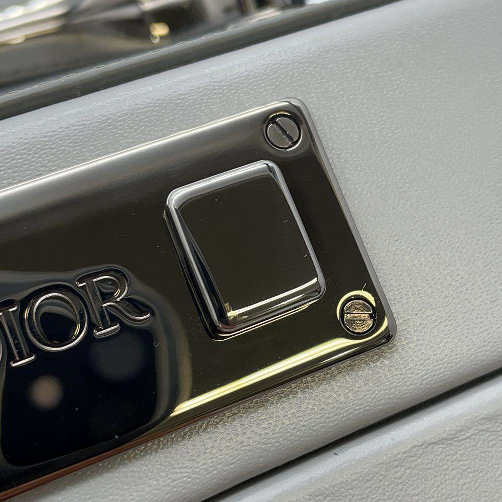 Dior 2WAY Lock Bag Kenny Scharf Collaboration Gray/Blue Leather