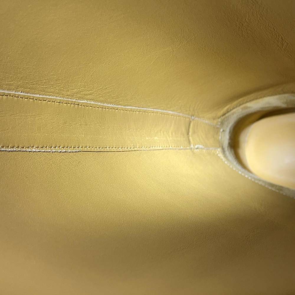 HERMES Faustin short boots Beige Calf Leather Size 35