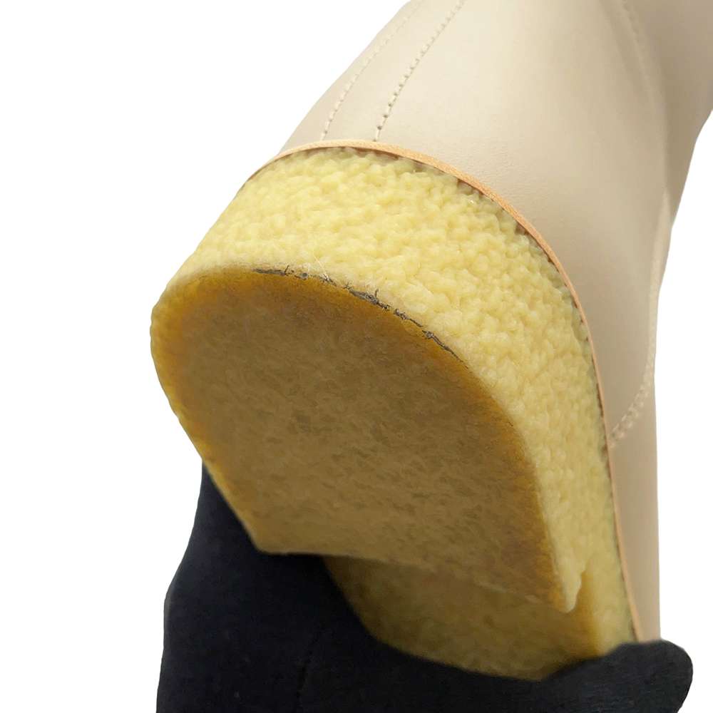 HERMES Faustin short boots Beige Calf Leather Size 35