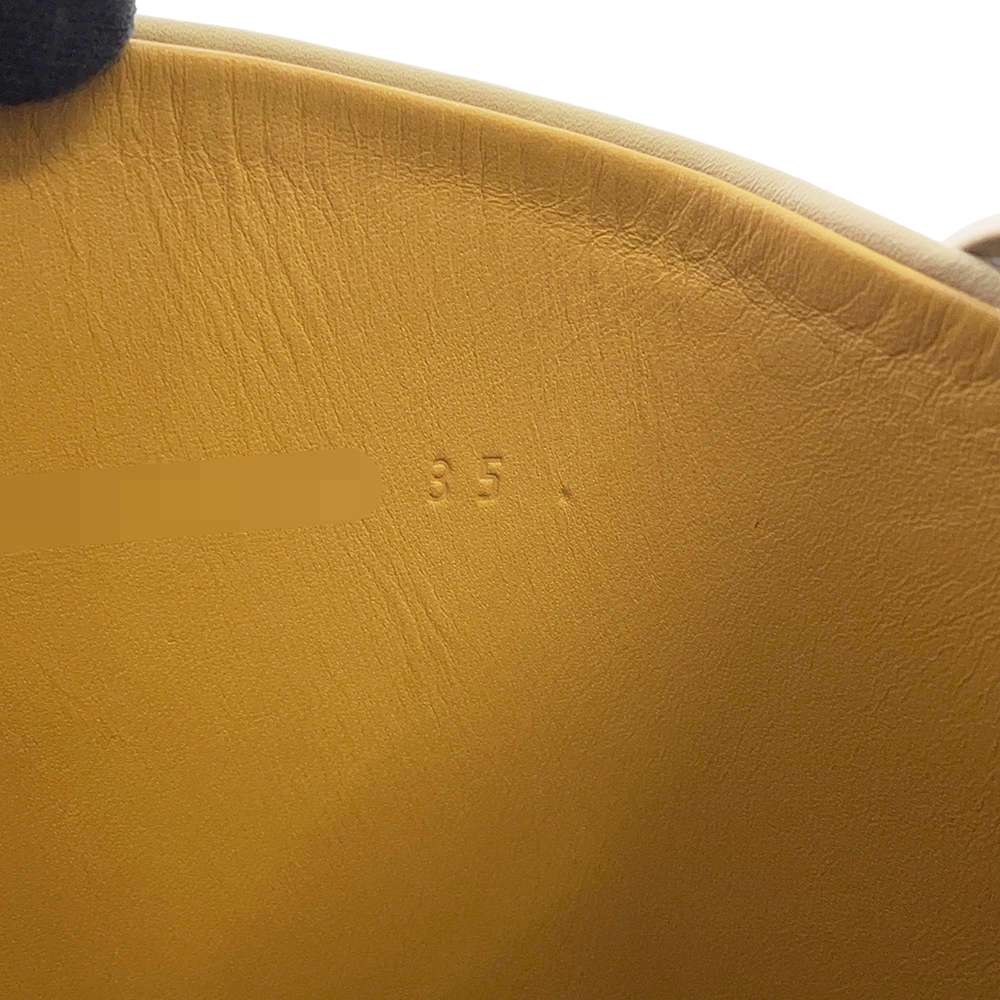 HERMES Faustin short boots Beige Calf Leather Size 35
