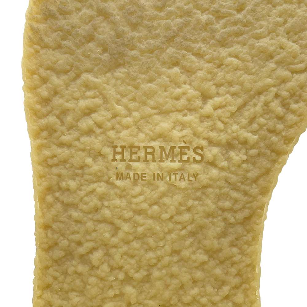 HERMES Faustin short boots Beige Calf Leather Size 35