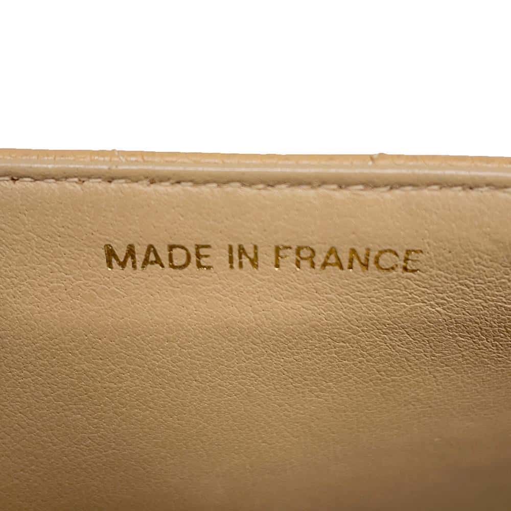 CHANEL Jumbo Matelasse ChainShoulder Bag BeigeA04412 Caviar Leather Size 30