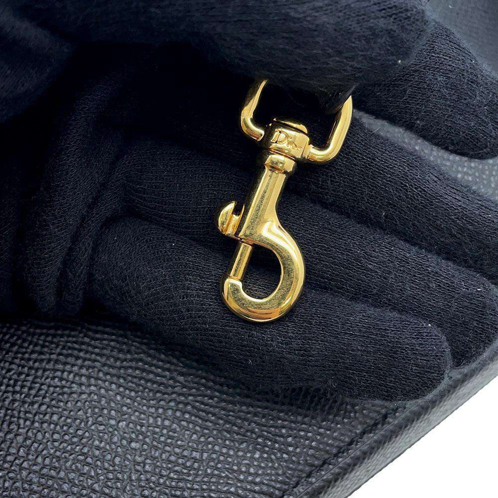 Dior Karo double pouch Black S7431UBAE Leather