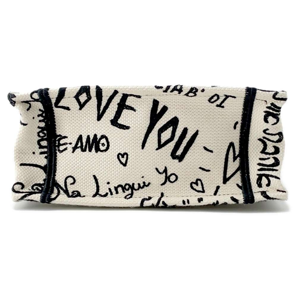 Dior Dior Amour Book Tote White/Red Canvas Size Small