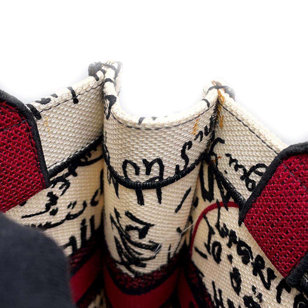Dior Dior Amour Book Tote White/Red Canvas Size Small