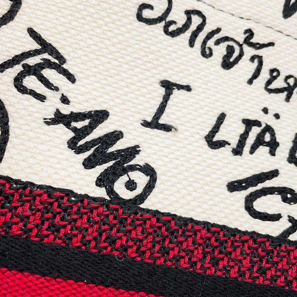 Dior Dior Amour Book Tote White/Red Canvas Size Small