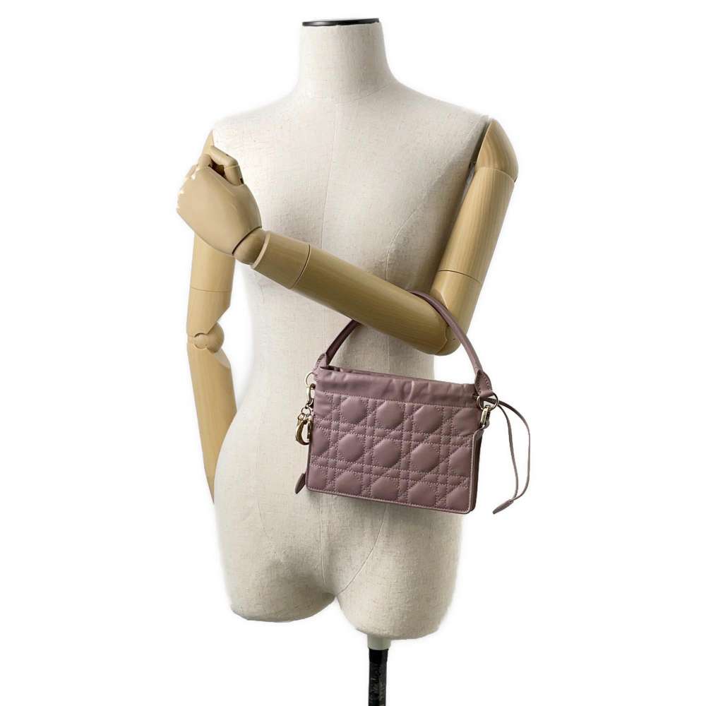 Dior Lady Dior Millie 2WAY Handbag Pink S0981ONMJ Lambskin