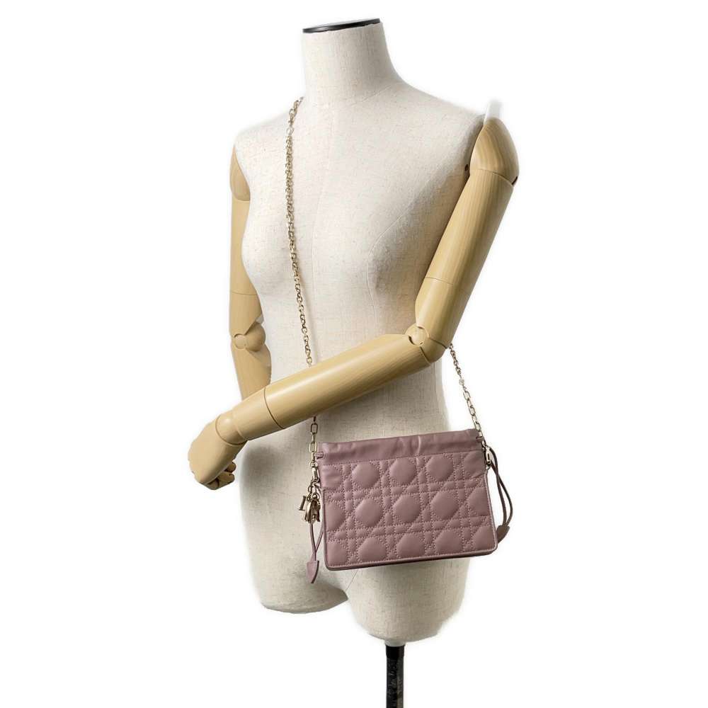 Dior Lady Dior Millie 2WAY Handbag Pink S0981ONMJ Lambskin