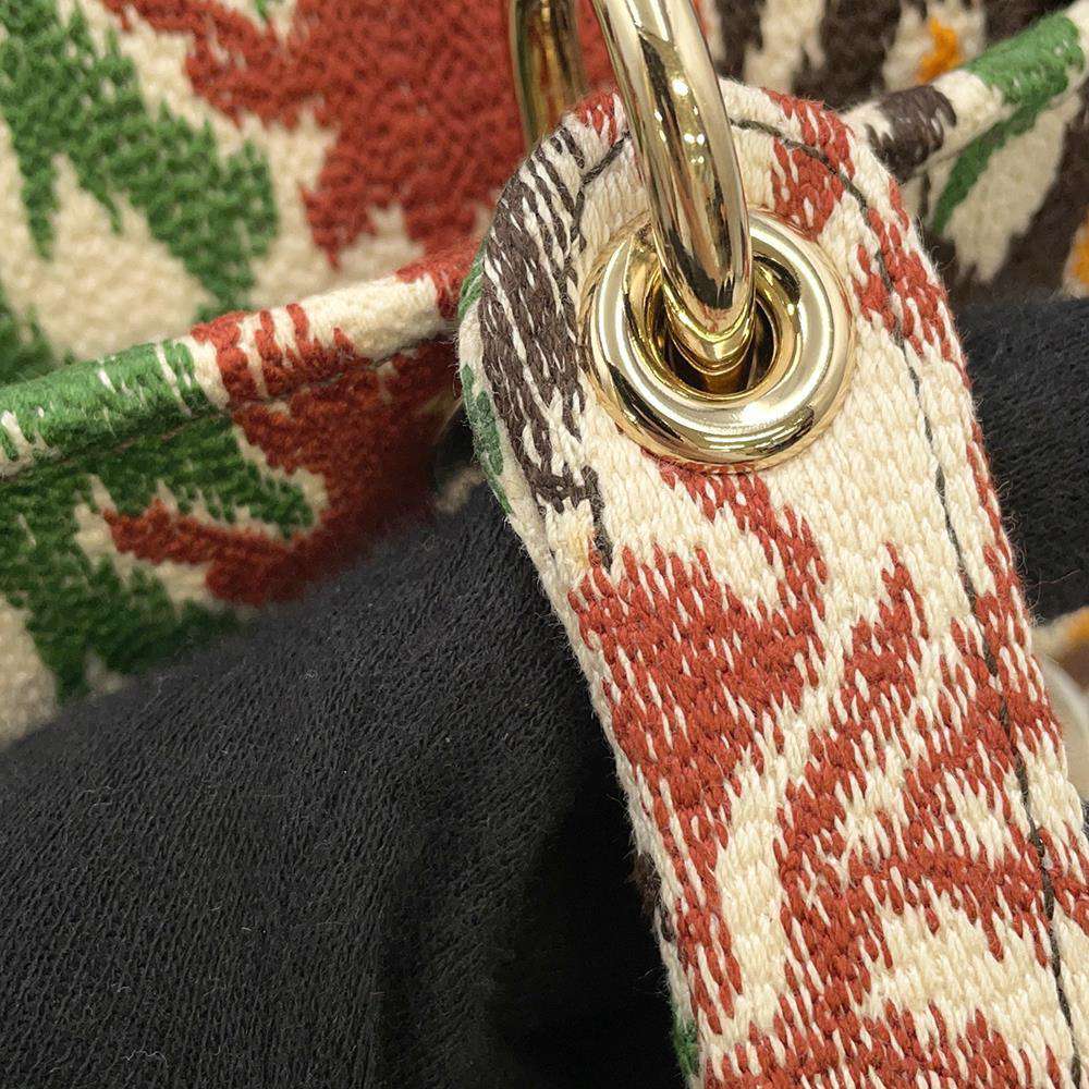 Dior Lady D-LITE Paisley 2WAY Handbag Multicolor Canvas Size Medium