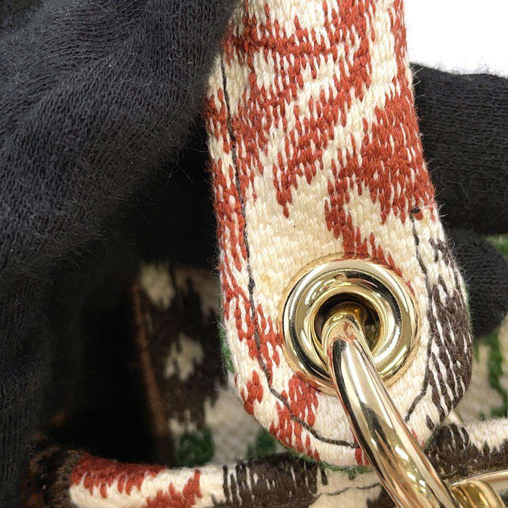 Dior Lady D-LITE Paisley 2WAY Handbag Multicolor Canvas Size Medium