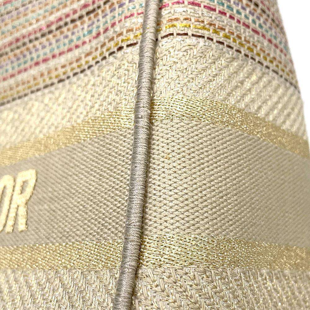 Dior Lady D Light 2WAY Handbag Beige/Multicolor Canvas Size Medium