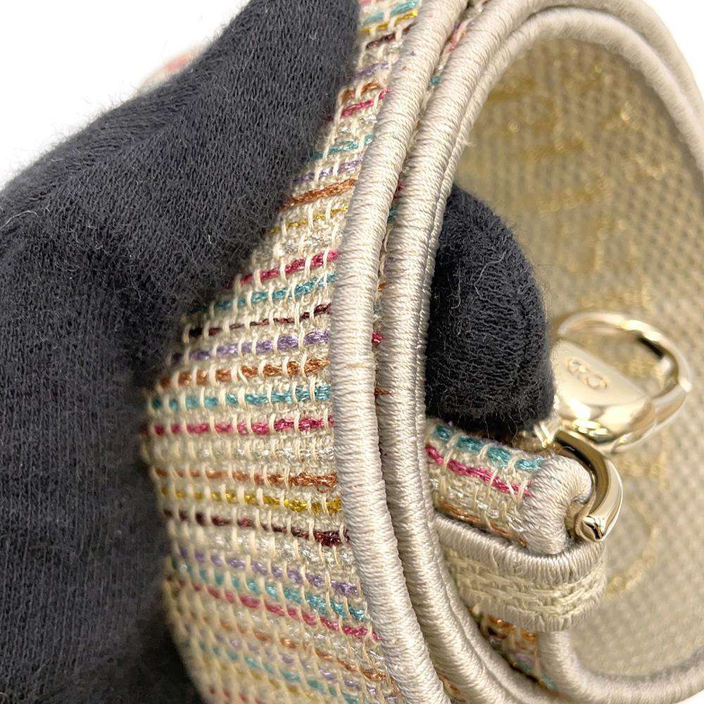 Dior Lady D Light 2WAY Handbag Beige/Multicolor Canvas Size Medium