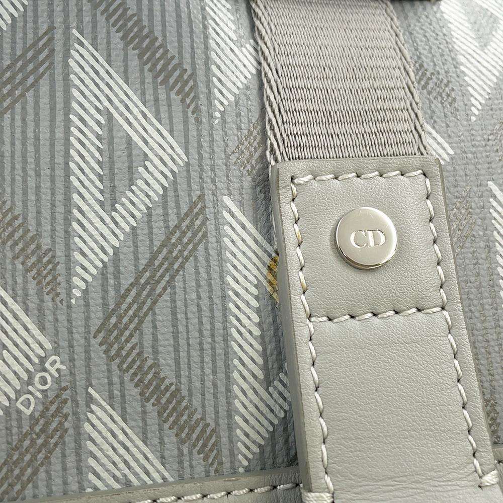 Dior Backpack HIT THE ROAD Gray 1ESBA021CDP PVC Calf Leather Size Small