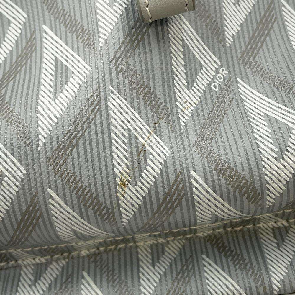 Dior Backpack HIT THE ROAD Gray 1ESBA021CDP PVC Calf Leather Size Small