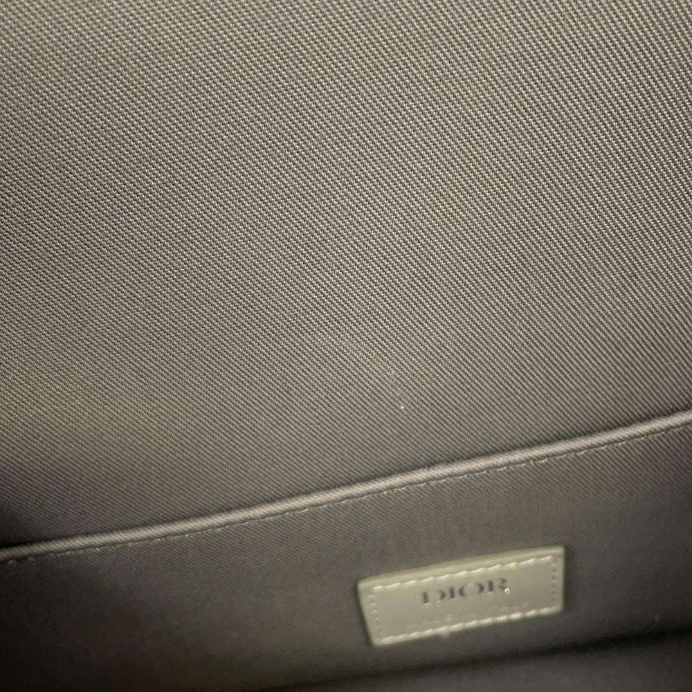 Dior Backpack HIT THE ROAD Gray 1ESBA021CDP PVC Calf Leather Size Small