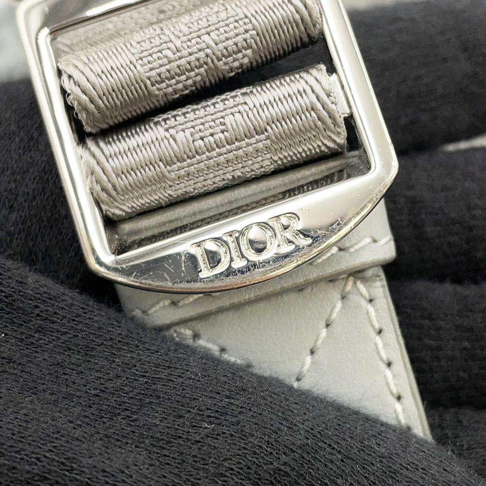 Dior Backpack HIT THE ROAD Gray 1ESBA021CDP PVC Calf Leather Size Small