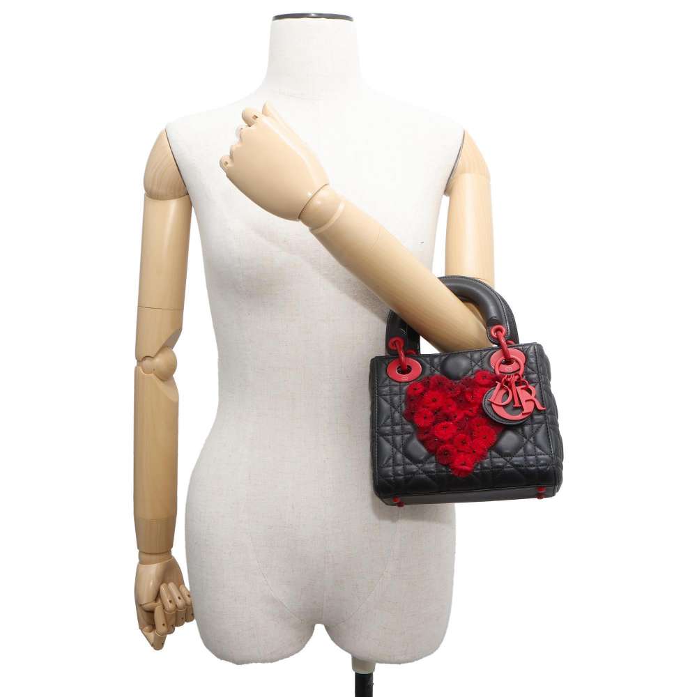 Dior Lady Dior Cannage Tanabata Limited Edition Black/Red M0505OWCB Lambskin Size Mini