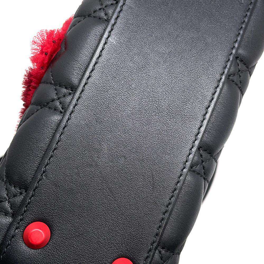 Dior Lady Dior Cannage Tanabata Limited Edition Black/Red M0505OWCB Lambskin Size Mini