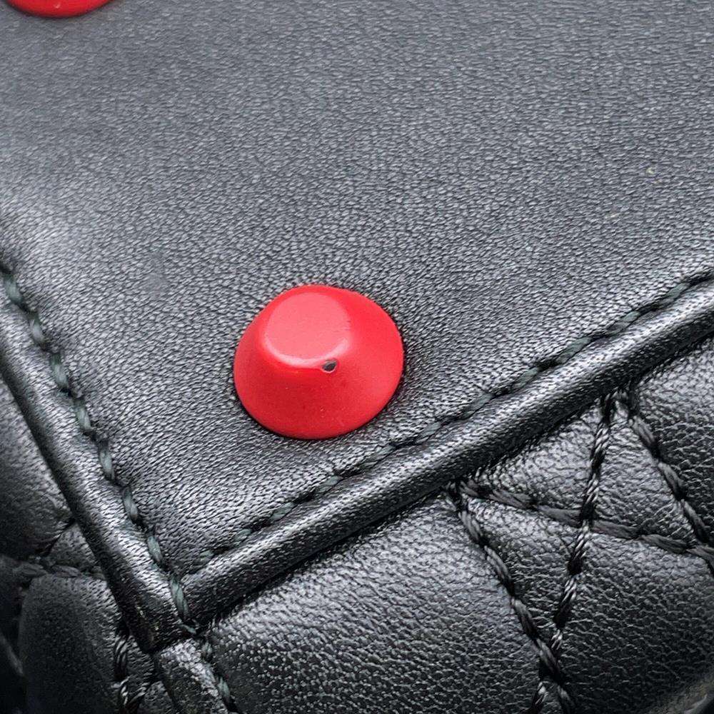 Dior Lady Dior Cannage Tanabata Limited Edition Black/Red M0505OWCB Lambskin Size Mini