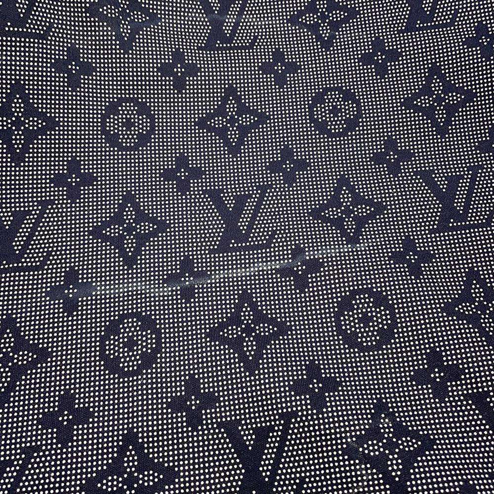LOUIS VUITTON Monogram Mahina ChainShoulder TShirt Size M Navy1ABCC8 Cotton100%