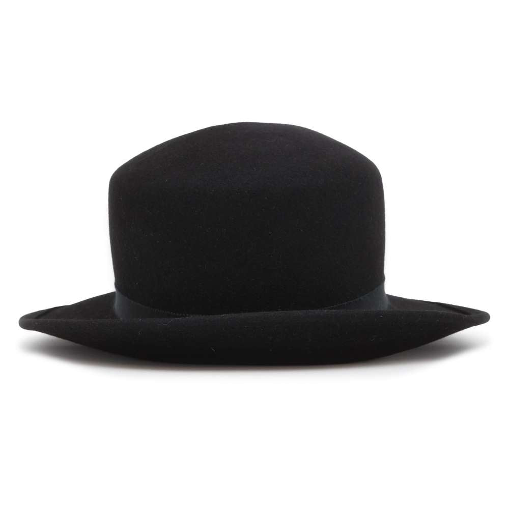 CHANEL Hat Ribbon Size M Black Rabbit100%