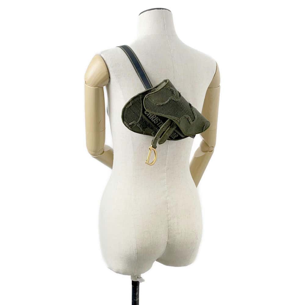 Dior Saddle Waist Bag Khaki S5632CWAH Canvas