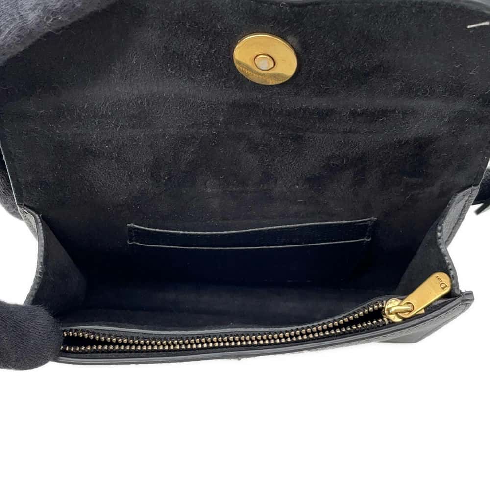 Dior Saddle Waist Bag Black Leather