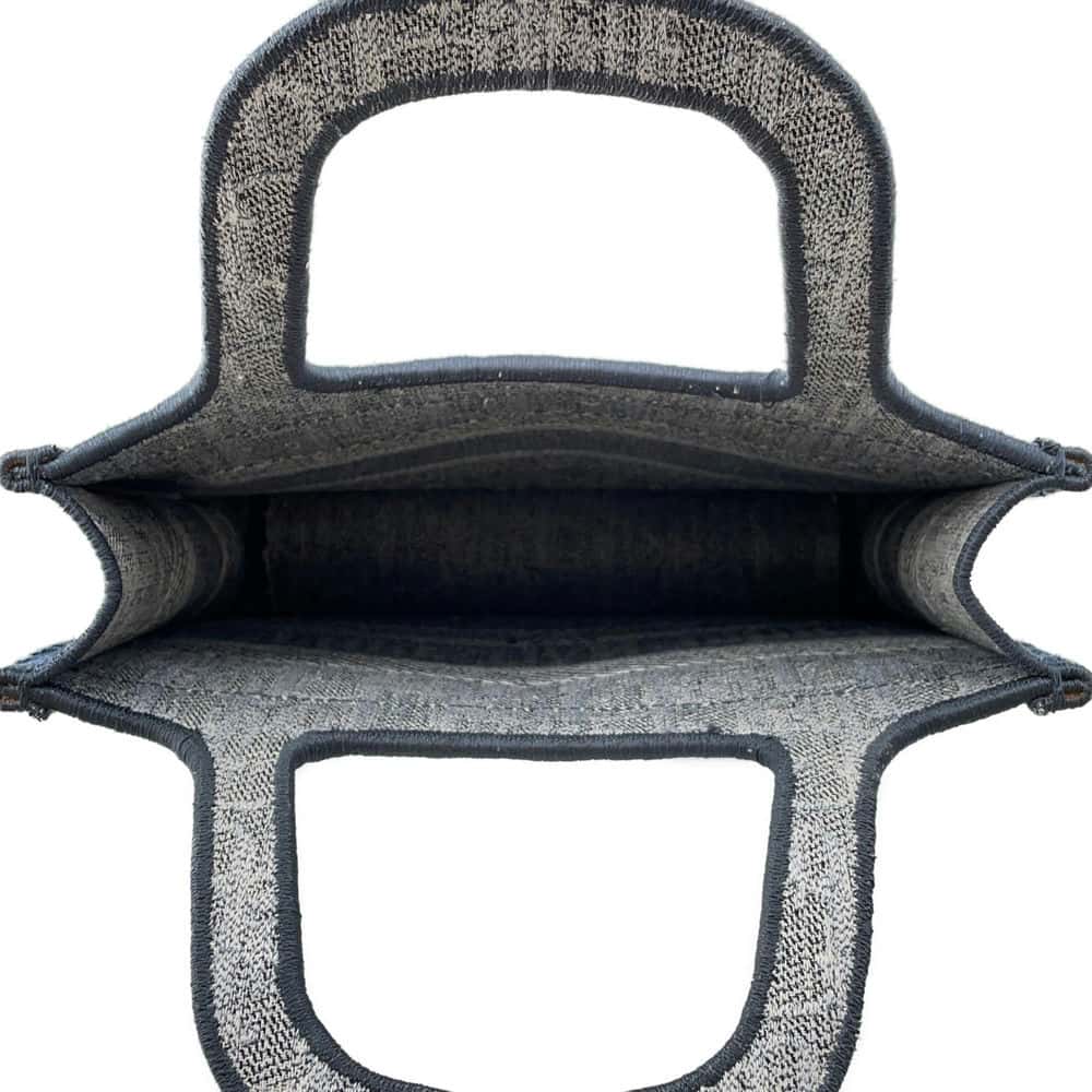 Dior Oblique Denim Book Tote Blue Canvas Size Mini